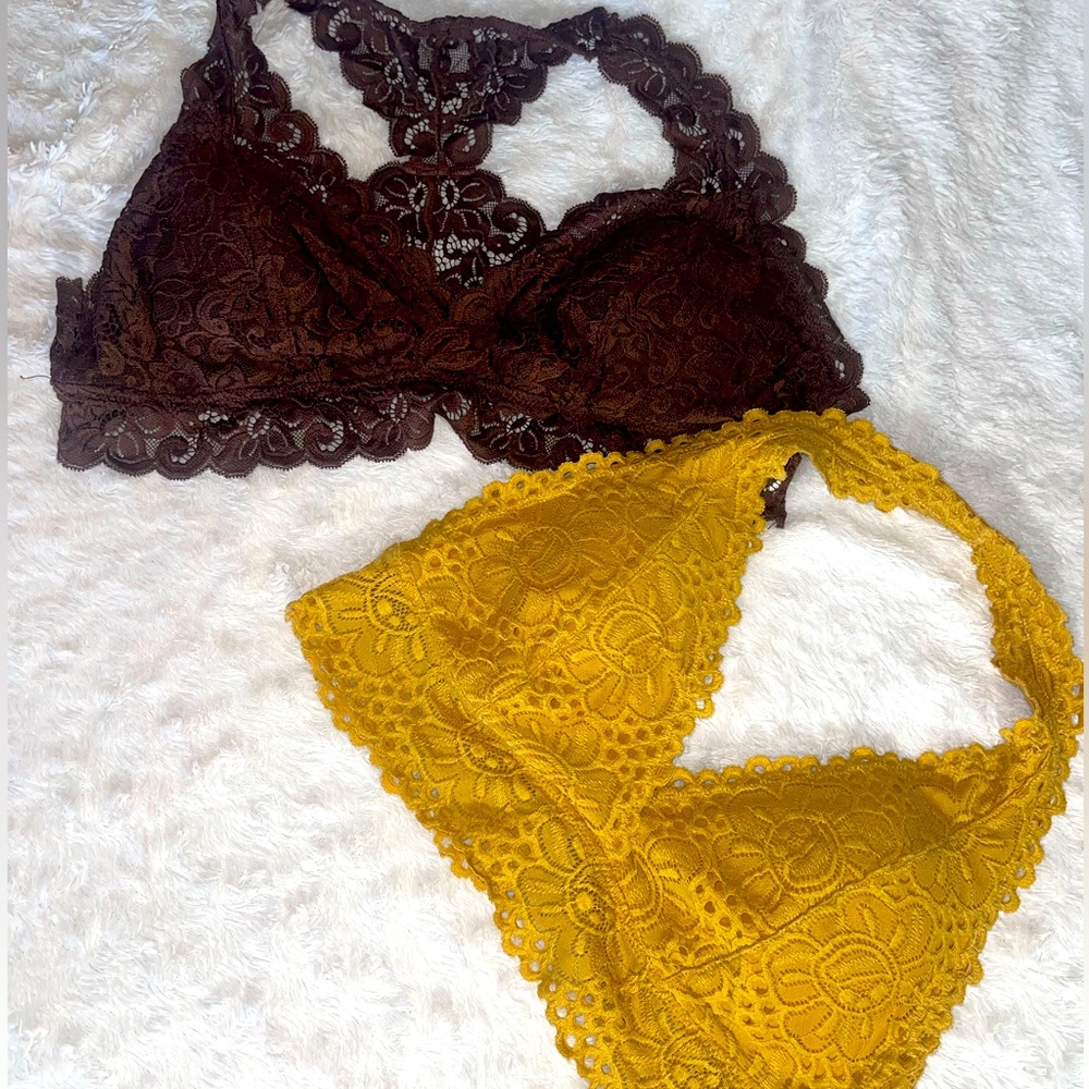Two lace Aero bralettes🌸 never worn, like new!